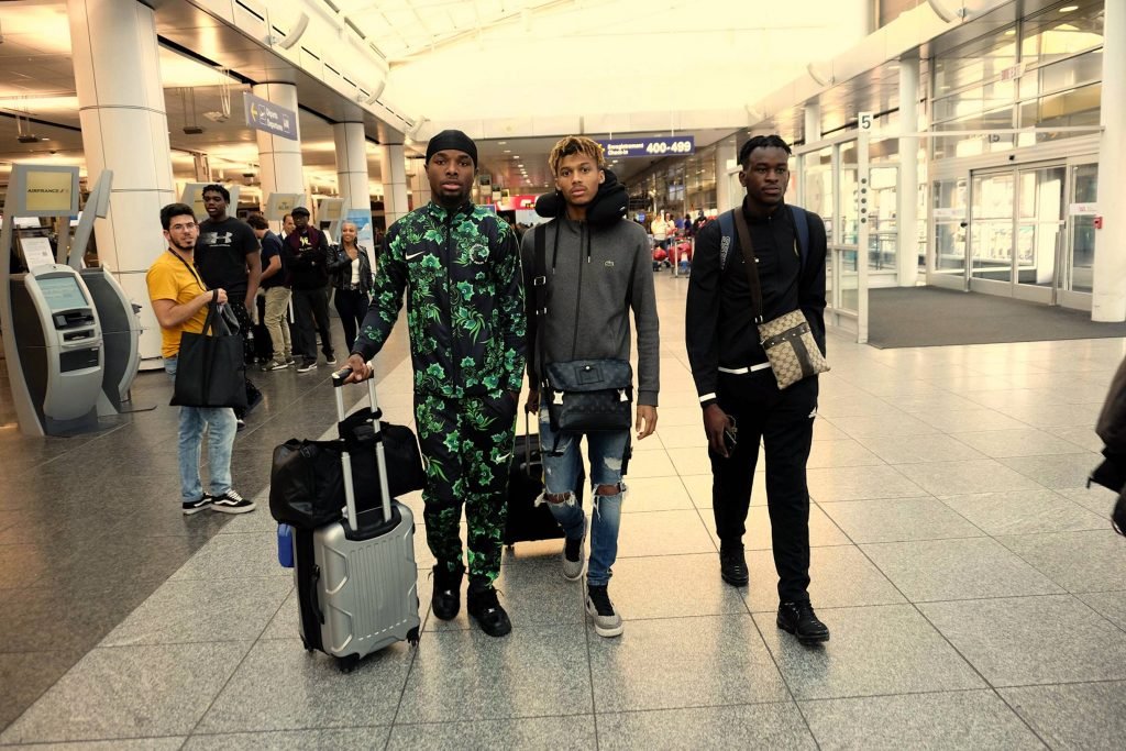 Institut jmg try out RC Lens depart paris 19 septembre 2019 présent David Tshibangu, Dimbas Ryan, Amos Kalonga.